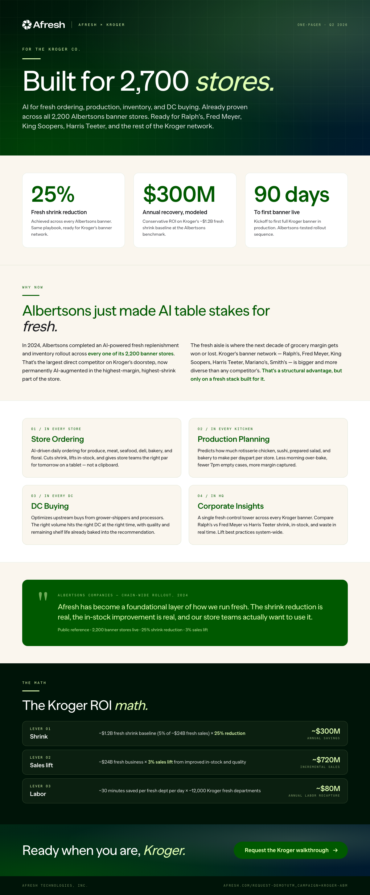 Kroger one-pager