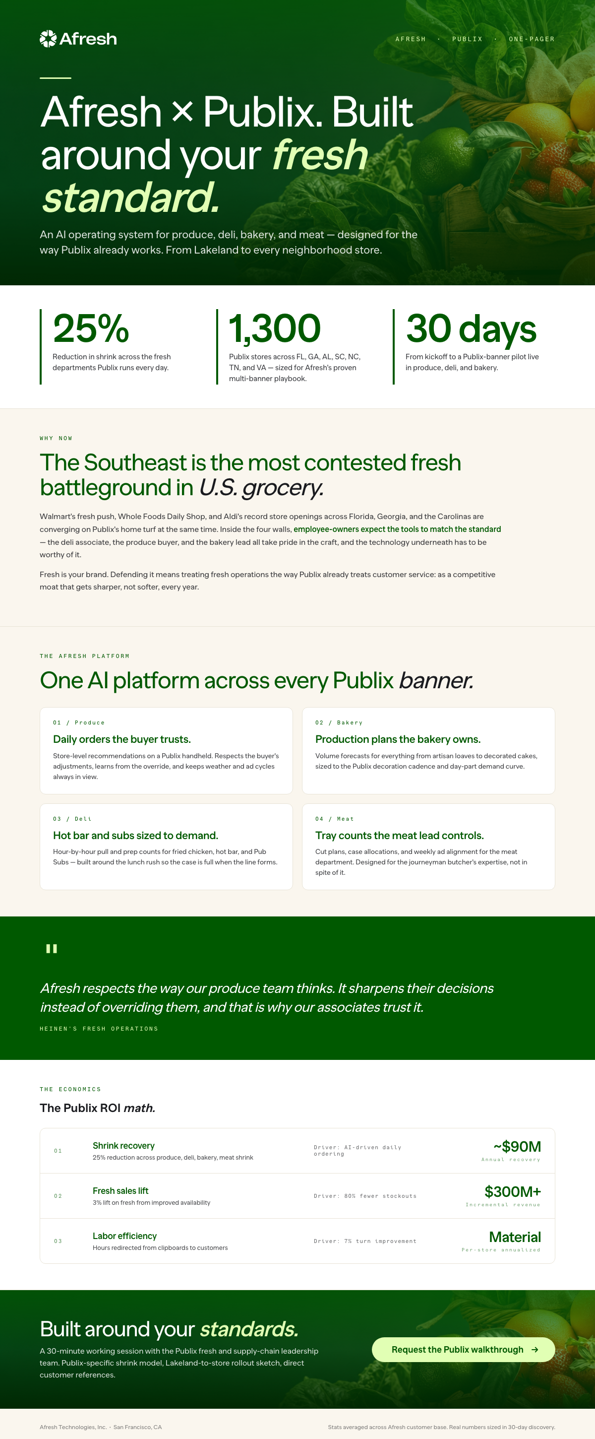 Publix one-pager
